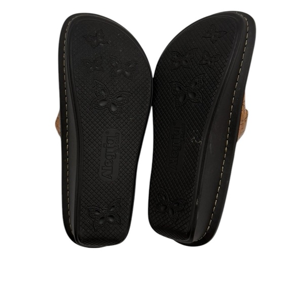 Alegria Fiona Cork Pattern Leather Triple Strap Leather Comfort Sandals Size 37 - Picture 7 of 12